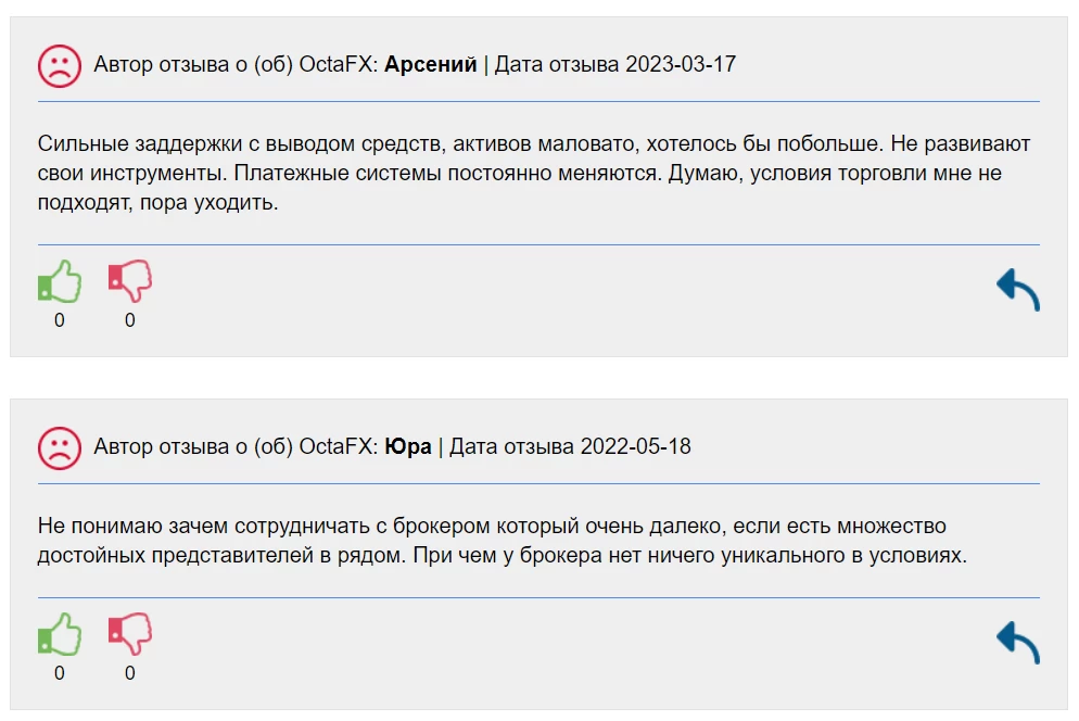 Отзывы о обмане и кидалове компанией OctaFX 